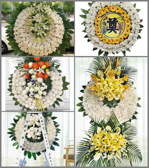 山东青岛平度市旧店镇前幸福庄村花圈速递
