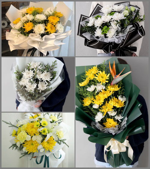 山东青岛平度市旧店镇前幸福庄村白事花束代送